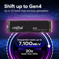 crucial ssd - Crucial P310 4TB M.2 NVMe PCIe 4.0 2280 7100/6000 | CT4000P310SSD8  | 0649528942258 - 3 nuotrauka