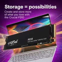 crucial ssd - Crucial P310 4TB M.2 NVMe PCIe 4.0 2280 7100/6000 | CT4000P310SSD8  | 0649528942258 - 6 nuotrauka
