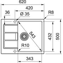 franke plautuves tectonite - Franke Sirius S2D 611-62, Arktis (Arctic) - 3 nuotrauka