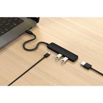 usb type c adapteris - Satechi 4-in-1 USB-C Slim Multiport Adapteris 4K Juodas (Black) - ST-P4SK - 2 nuotrauka