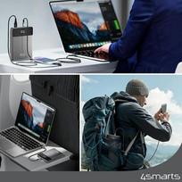 power bank 20000mah - 4smarts Enterprise Slim, 20000mAh, 122.5W, pilkas (grey) - 3 nuotrauka