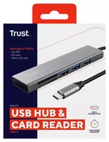 usb type c laidas - I/O HUB USB-C 3PORT HALYX/24191 TRUST - 3 nuotrauka