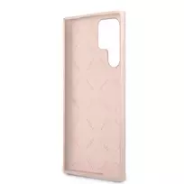 galaxy s22 ultra deklai - Guess "GUHCS22LLSLMGPP Silicone Metal Logo Case Galaxy S22 Ultra" Pink - 3 nuotrauka