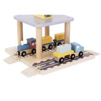 medinis garazas - Tooky Toy Medinis Jūrų krovimo stotis TJ192A - 7 nuotrauka