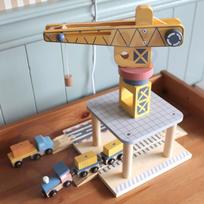 medinis garazas - Tooky Toy Medinis Jūrų krovimo stotis TJ192A - 10 nuotrauka