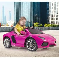lamborghini elektromobilis vaikams - Vienvietis vaikiškas elektrinis automobilis Lamborghini Aventador Feber, rožinis - 7 nuotrauka