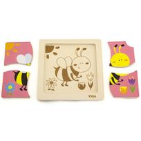 bitute - Viga 50138 medinė dėlionė Bitė, 4 det. - 4 nuotrauka