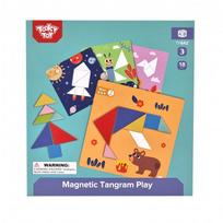 zaislai vaikams - Tooky Toy Magnetinė tangramų dėlionė TF642LEK, 18 el. - 2 nuotrauka