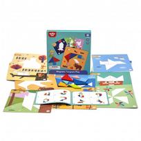 zaislai vaikams - Tooky Toy Magnetinė tangramų dėlionė TF642LEK, 18 el. - 6 nuotrauka