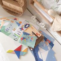 zaislai vaikams - Tooky Toy Magnetinė tangramų dėlionė TF642LEK, 18 el. - 7 nuotrauka