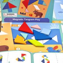 zaislai vaikams - Tooky Toy Magnetinė tangramų dėlionė TF642LEK, 18 el. - 15 nuotrauka