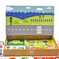 detia dezutes - Tooky Toy Montessori magnetinė dėlionė, 80 det. - 5 nuotrauka