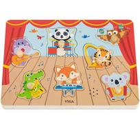 muzikiniai zaislai - Viga Toys Dėlionė VIGA Sound Puzzle Match Muzikiniai gyvūnai - 7 nuotrauka