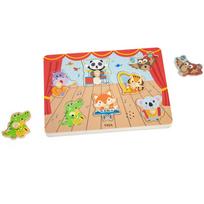muzikiniai zaislai - Viga Toys Dėlionė VIGA Sound Puzzle Match Muzikiniai gyvūnai - 8 nuotrauka