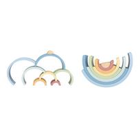 medines kaladeles - Tooky Toy Montessori pastelinė dėlionė - vaivorykštė - 5 nuotrauka