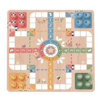medines kopecios - WOOPIE Žalias loginis stalo žaidimas 2in1 Ludo + Gyvatės ir kopėčios - 5 nuotrauka