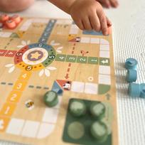 medines kopecios - WOOPIE Žalias loginis stalo žaidimas 2in1 Ludo + Gyvatės ir kopėčios - 8 nuotrauka
