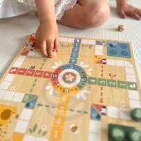 medines kopecios - WOOPIE Žalias loginis stalo žaidimas 2in1 Ludo + Gyvatės ir kopėčios - 10 nuotrauka