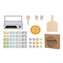 vaikiska medine virtuvele - Tooky Toy Pizzeria medinė picų kepimo krosnis su priedais  - 4 nuotrauka
