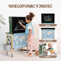 medine vaikiska virtuve - WOOPIE Medinė dvipusė vaikiška virtuvėlė su garsais ir apšvietimu Balta (White) - 2 nuotrauka