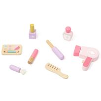 medine kede - VIGA Didelis medinis kosmetinis staliukas su veidrodžiu ir kėde, Baltas/Rožinis (White/Pink) - 3 nuotrauka