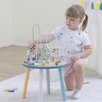 zaislai vaikams staliukas - Viga Toys 44033 Edukacinis medinis stalas su labirintu PolarB - 5 nuotrauka