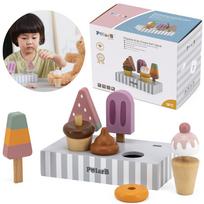 medinis stovas - Mediniai spalvoti ledai VIGA PolarB su stovu Icecream 5vnt, 44057 - 12 nuotrauka