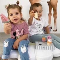 medinis stovas - Mediniai spalvoti ledai VIGA PolarB su stovu Icecream 5vnt, 44057 - 18 nuotrauka