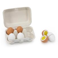 zaislai kiausinis - Viga Toys Mediniai kiaušiniai pjaustymo rinkinys 44752 - 4 nuotrauka
