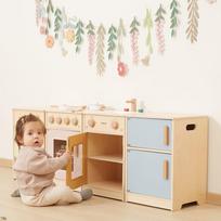 virtuves komplektai medinis - Viga Toys medinis virtuvės komplektas XL su skalbimo mašina ir indaplove, žalias (Green) - 2 nuotrauka