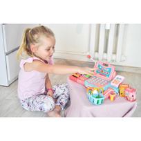 kasos aparatas vaikams - Vaikiška žaidimų kasa su priedais WOOPIE, rožinė - 12 nuotrauka