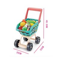 zaislas supermarket - Žaislinė parduotuvė su vežimėliu ir priedais 47 vnt. Woopie, mėlyna - 3 nuotrauka