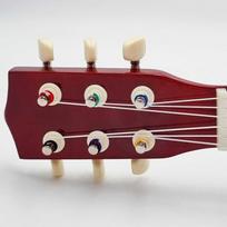 vaikiskos gitaros - Medinė gitara vaikams, raudona, 21 coliai, 6 stygos, Viga - 6 nuotrauka