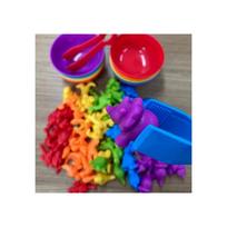 montessori zaislai - Woopie Montessori spalvų rūšiuoklė Dinozaurai 56 el - 8 nuotrauka