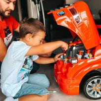 rinkinys - Woopie Jaunojo mechaniko sunkvežimio taisymo komplektas ir priedai 61 vnt. - 8 nuotrauka