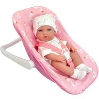 nesiokle lelei - Woopie Royal Kūdikio lėlė 30,5 cm + Rožinė nešioklė - 7 nuotrauka