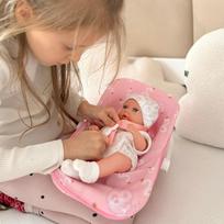 nesiokle lelei - Woopie Royal Kūdikio lėlė 30,5 cm + Rožinė nešioklė - 10 nuotrauka