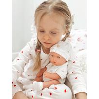 nesiokle lelei - Woopie Royal Kūdikio lėlė 30,5 cm + Rožinė nešioklė - 11 nuotrauka