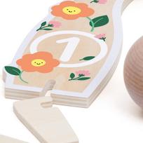medinis zaislas - Classic  World medinis boulingo rinkinys 6 vnt. + kamuolys - 6 nuotrauka