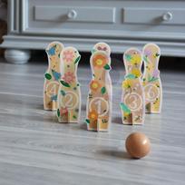 medinis zaislas - Classic  World medinis boulingo rinkinys 6 vnt. + kamuolys - 13 nuotrauka