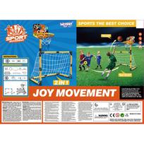 futbolo kamuolys - Krepšinio ir futbolo vartų rinkinys 2in1 WOOPIE + kamuoliai ir pompa - 2 nuotrauka
