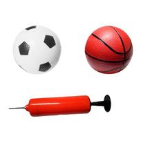 futbolo kamuolys - Krepšinio ir futbolo vartų rinkinys 2in1 WOOPIE + kamuoliai ir pompa - 5 nuotrauka