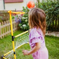futbolo kamuolys - Krepšinio ir futbolo vartų rinkinys 2in1 WOOPIE + kamuoliai ir pompa - 10 nuotrauka