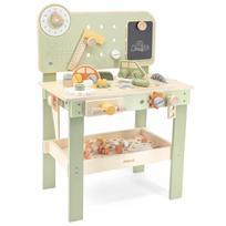 stalas medinis dirbtuves - Viga Toys Medinis darbastalis su įrankių rinkiniu ir laikrodžiu PolarB 44065 - 5 nuotrauka