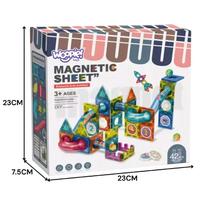 magnetinis konstruktorius su kamuoliukais - WOOPIE Magnetiniai konstruktoriai 3D edukacinis kamuoliukų kelio rinkinys 42 vnt. - 2 nuotrauka