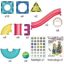 magnetinis konstruktorius su kamuoliukais - WOOPIE Magnetiniai konstruktoriai 3D edukacinis kamuoliukų kelio rinkinys 42 vnt. - 3 nuotrauka