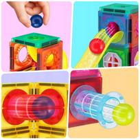 magnetinis konstruktorius su kamuoliukais - WOOPIE Magnetiniai konstruktoriai 3D edukacinis kamuoliukų kelio rinkinys 42 vnt. - 4 nuotrauka