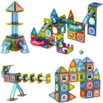 magnetinis konstruktorius su kamuoliukais - WOOPIE Magnetiniai konstruktoriai 3D edukacinis kamuoliukų kelio rinkinys 42 vnt. - 5 nuotrauka