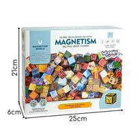 magnetiniai kubeliai - WOOPIE Magnetiniai konstruktoriai 3D kubeliai edukacinis rinkinys 63 vnt. - 2 nuotrauka