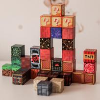 magnetiniai kubeliai - WOOPIE Magnetiniai konstruktoriai 3D kubeliai edukacinis rinkinys 63 vnt. - 5 nuotrauka